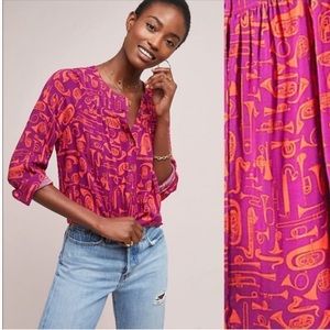 Anthropologie NWT 52 Conversations Colloquial Toot Your Horn Blonde Size 4P